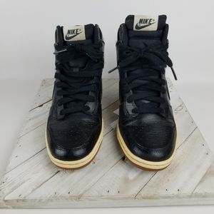 Nike Sky Hi Dunk Blk Wedge Sneakers Sz. 8, Eur 39